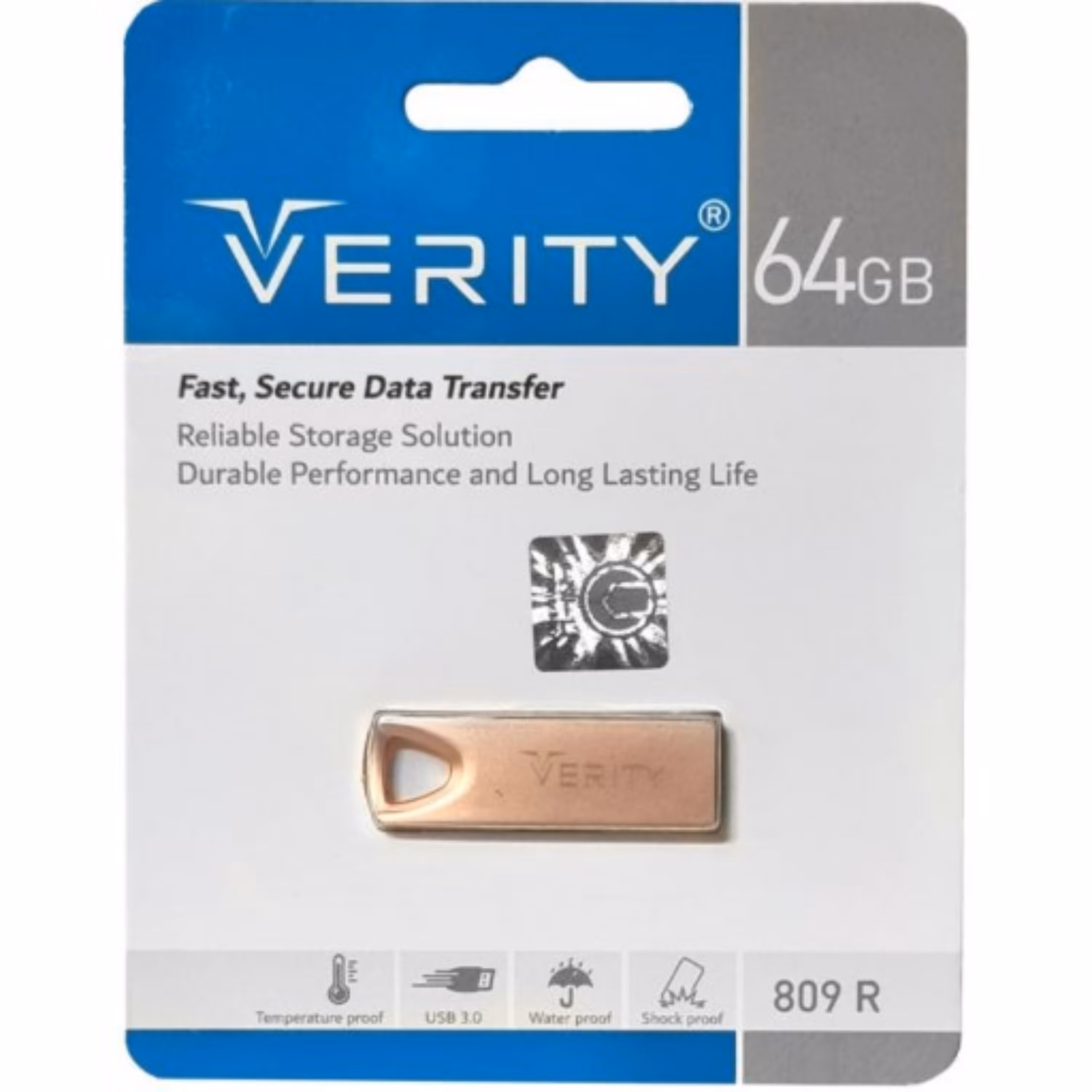 فلش 64GB USB3 Verity V809 با گارانتی مادام العمر