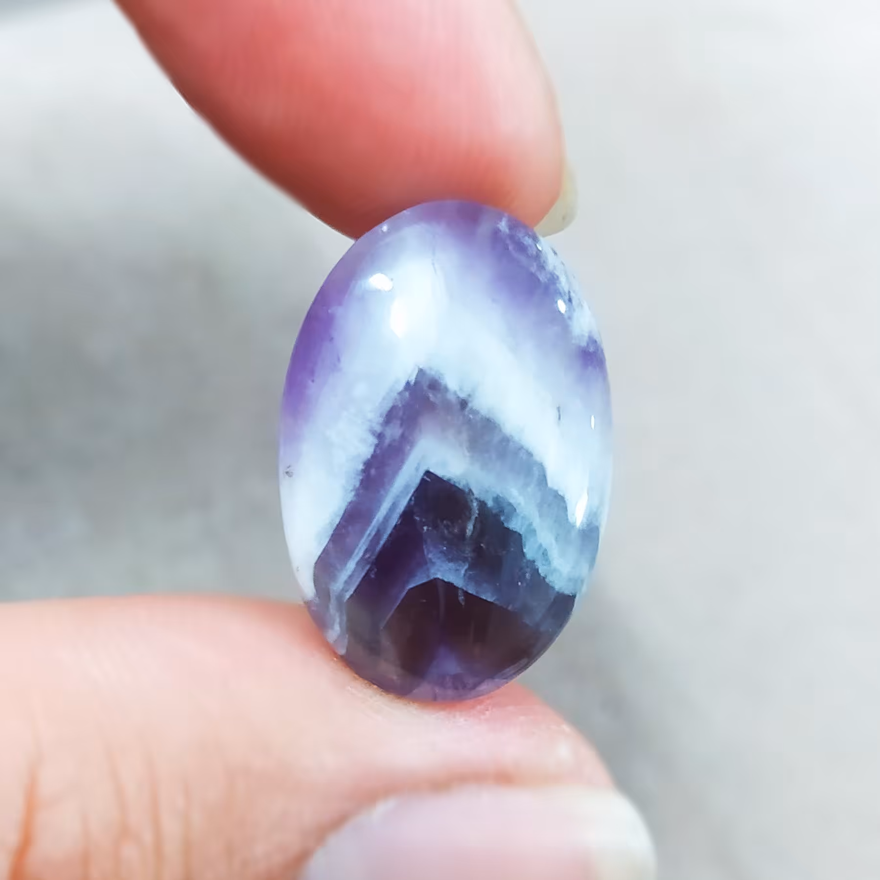 نگین درشت آمیتیست لیس آگات اصل طبیعی معدنی5 