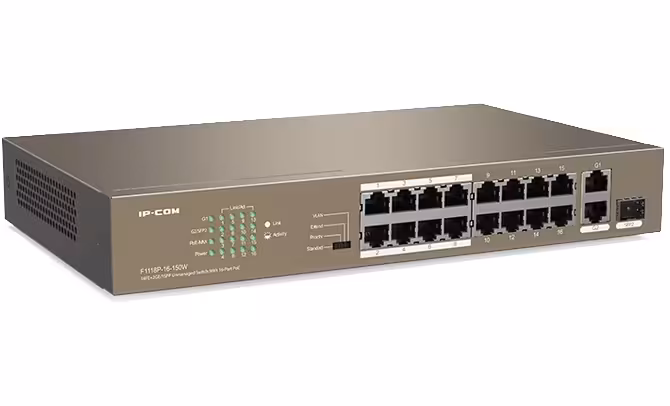 F1118P-16-150W 16FE 2GE/1SFP Unmanaged Switch With 16-Port PoE