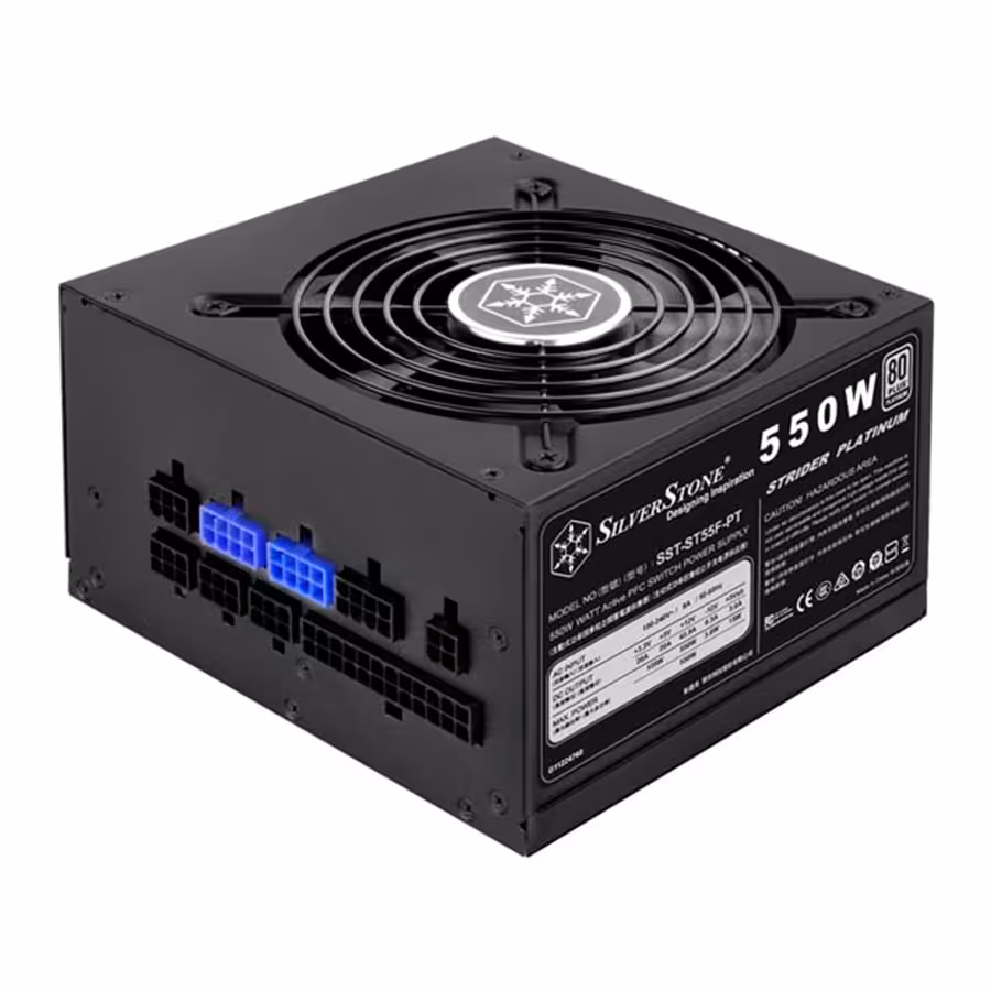 قیمت و خرید پاور کامپیوتر 550 وات تمام ماژولار سیلوراستون مدل SST-ST55F-PT | یاس ارتباط