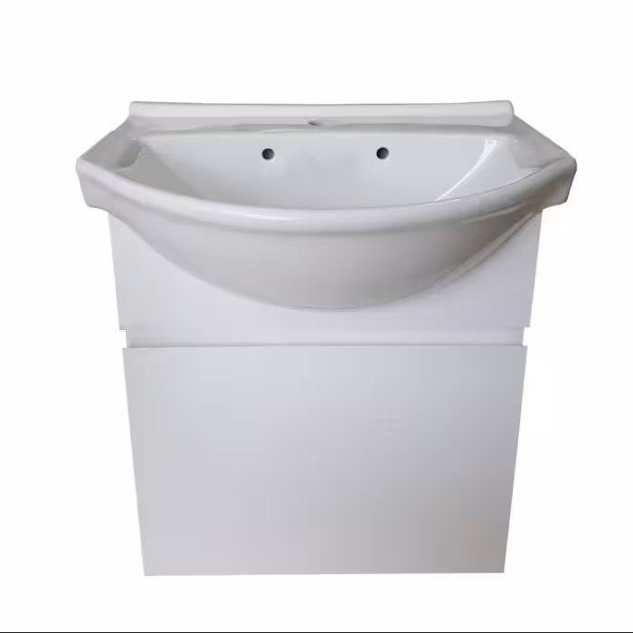 روشویی کابینتی سفید دیواری سایز 65 (پس کرایه)