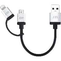 کابل تبدیل یو اس بی به میکرو یو اس بی و لایتنینگ جاست موبایل