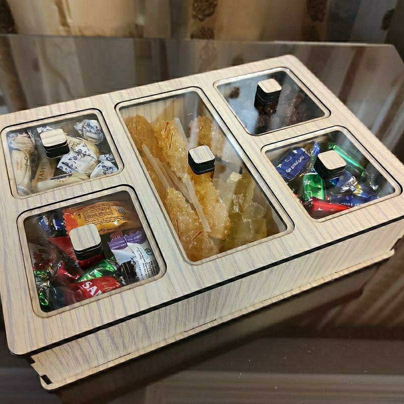 باکس پذیرایی با درب پلکسی خارجی شفاف