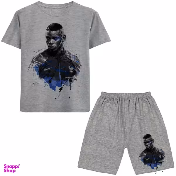 ست تیشرت و شلوارک پسرانه طرح پوگبا مدل N180