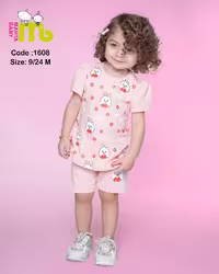 بلوز شورت گلبهی خرگوش و آلبالو مهتا کد 1608