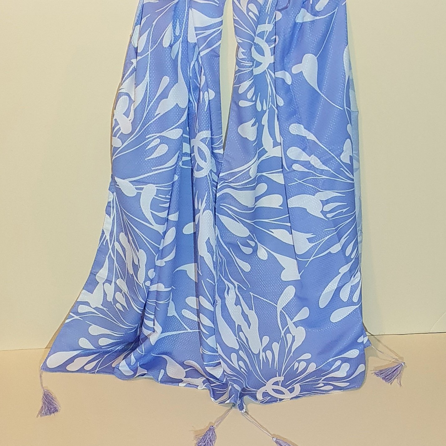 شال نخی رنگ سال، بنفش یاسی، سایز 70*195