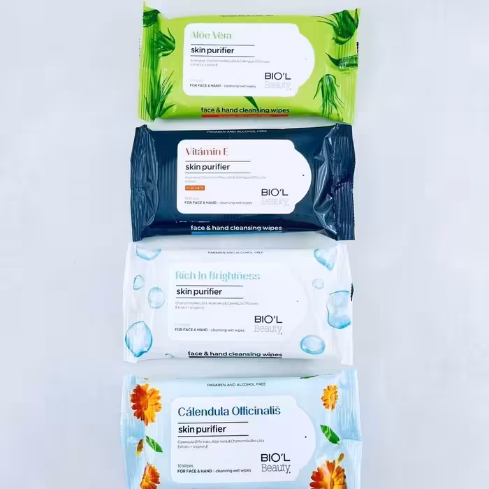 
دستمال مرطوب پاک کننده دست و صورت ده عددی بیول 