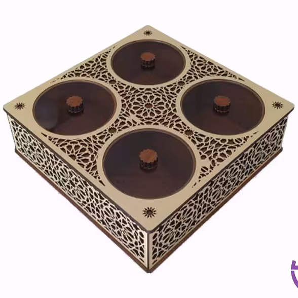 تی بگ چوبی چهار خانه مدل آیناز