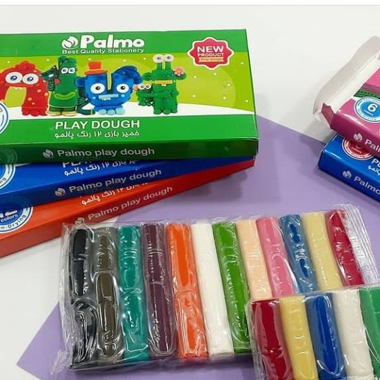خمیربازی پالمو 12رنگ مقوایی