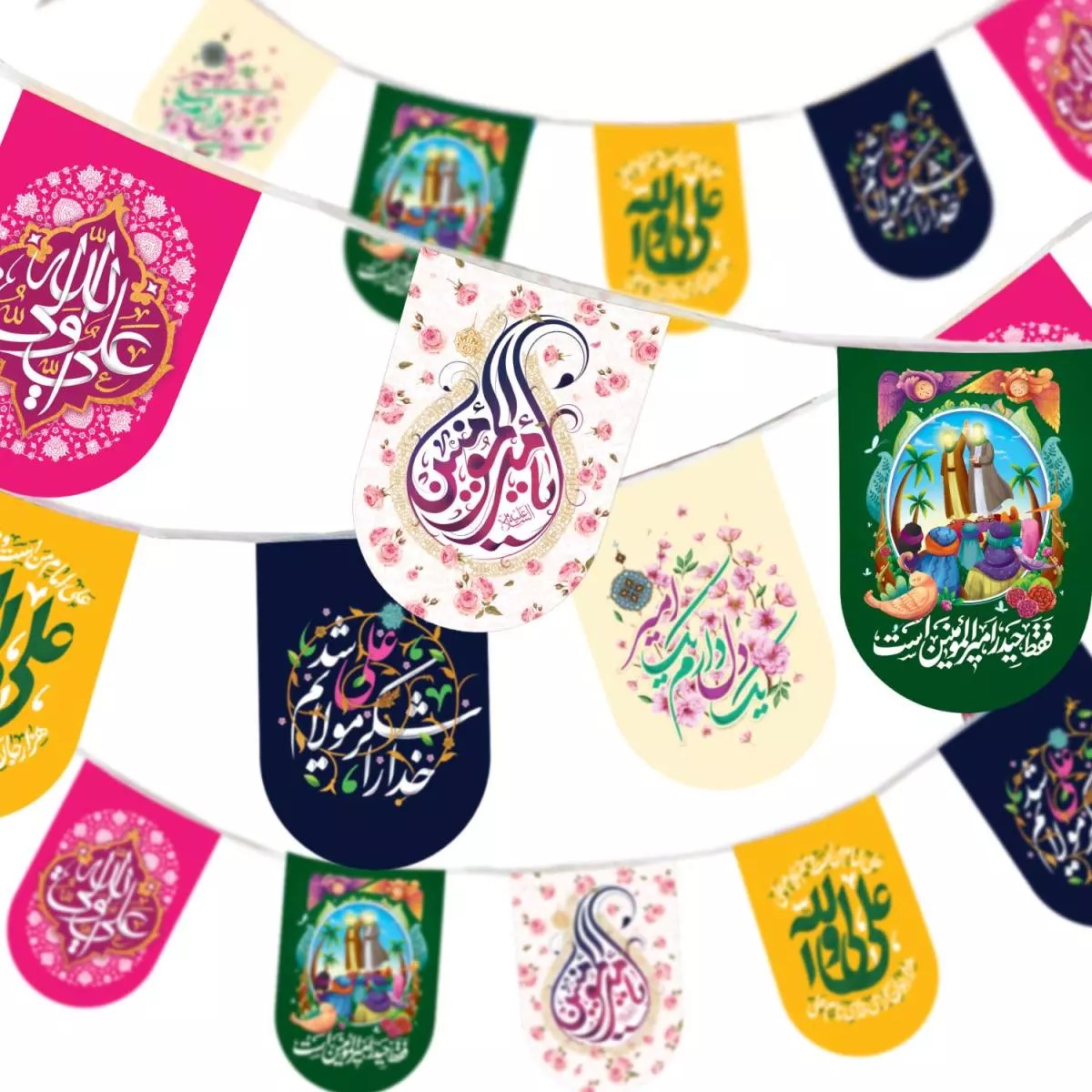 ریسه ساتن پایین هلالی غدیری بزرگسال 8 متری