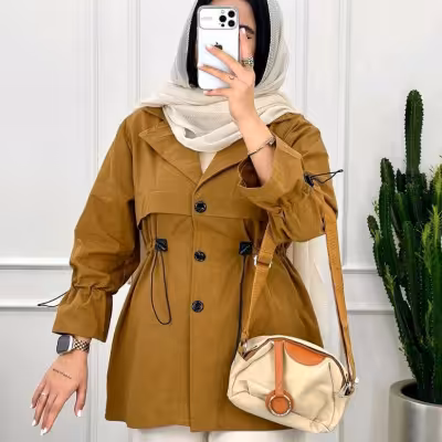 مانتو اسپرت زنانه لنین مدل مانتو لنین نچرال فری سایز کمر گت