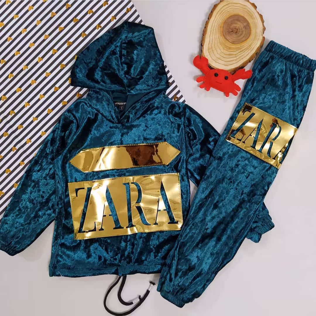 هودی و شلوار بچگانه مخمل