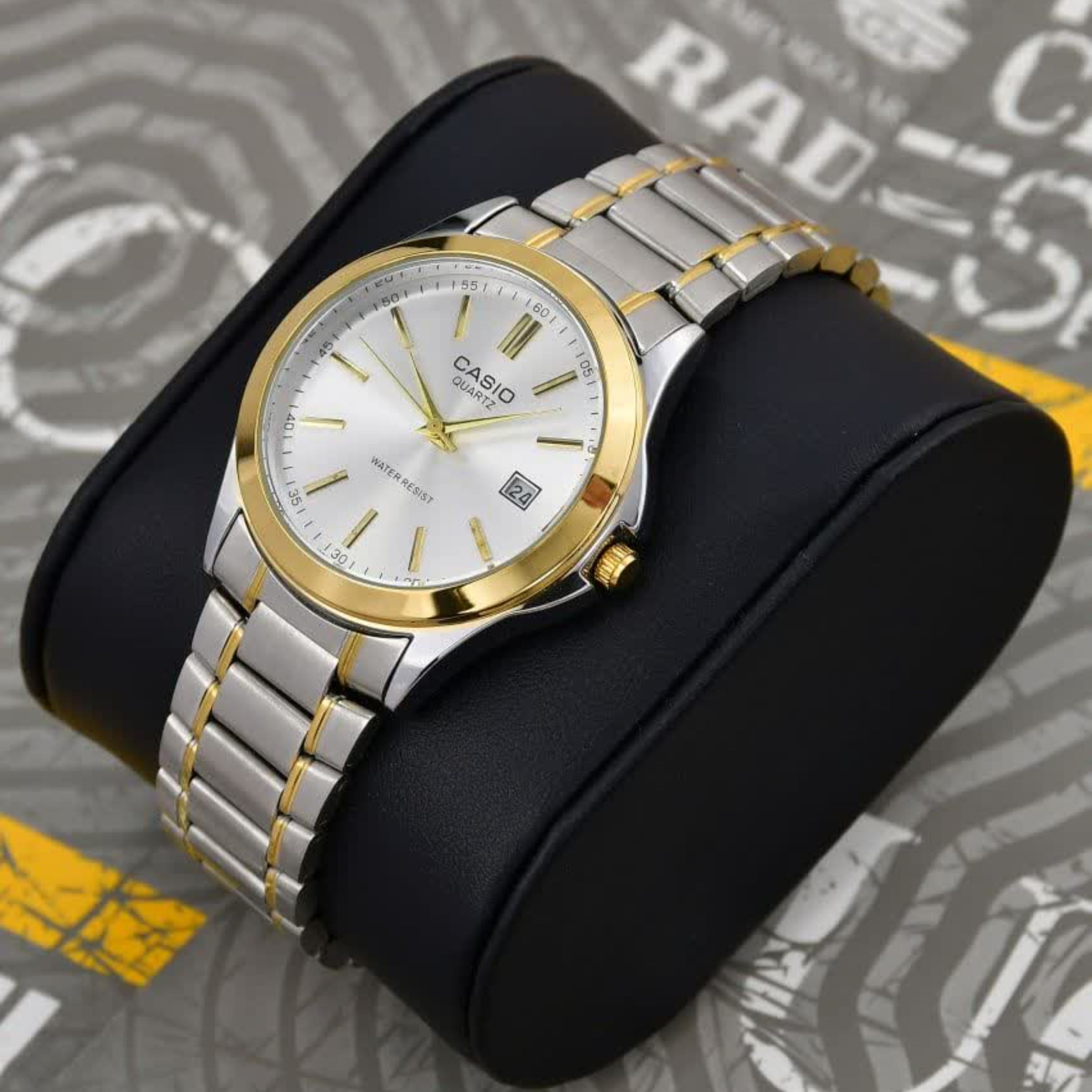 ساعت مچی ست مردانه و زنانه کاسیو نقره ای رنگ casio