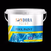 رنگ استخری اکریلیک آبی پایه آب 610 ساندورا 3کیلویی