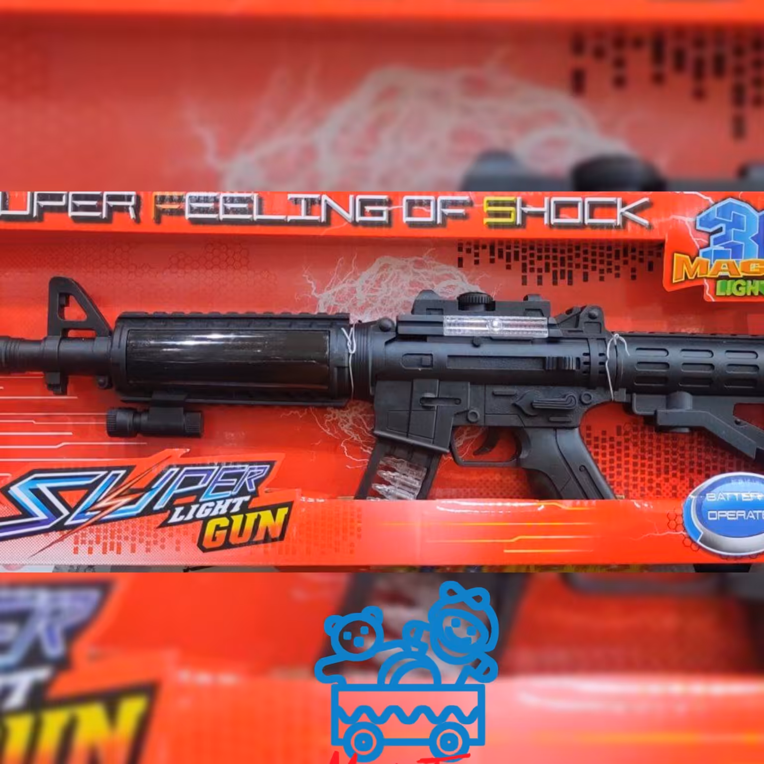 تفنگ باطری خور صداوچراغدارویبره دار جنس خوب وارداتی مناسب برای گروه سنی سه سال به بالا