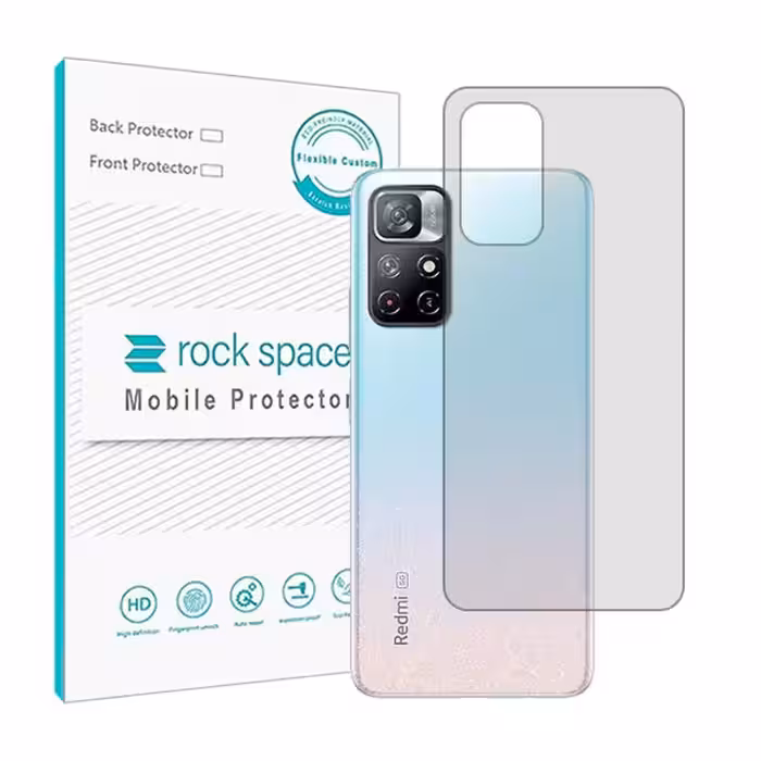 گلس محافظ پشت گوشی شیائومی Redmi Note 11t 5G مدل نانو هیدروژل شفاف برند راک اسپیس کد18512S