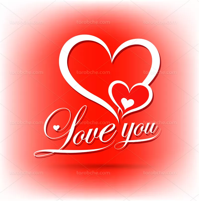 وکتور قلب سفید قرمز | گرافیک با طعم تربچه