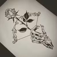 طراحی راپید ....... نمونه دست اسکلتی ..........