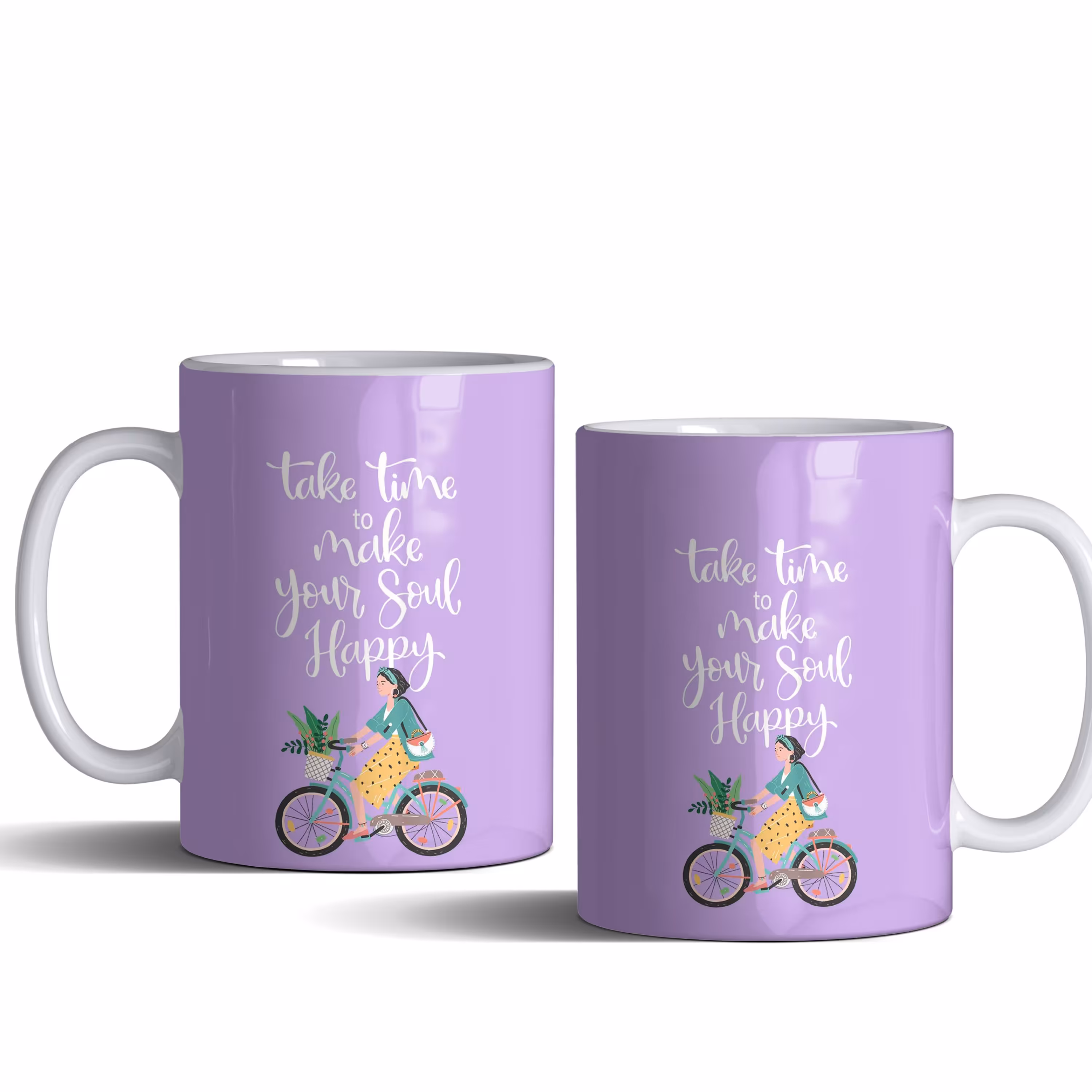 لیوان (ماگ) انگیزشی با متن Take Time To Make Your Soul Happy