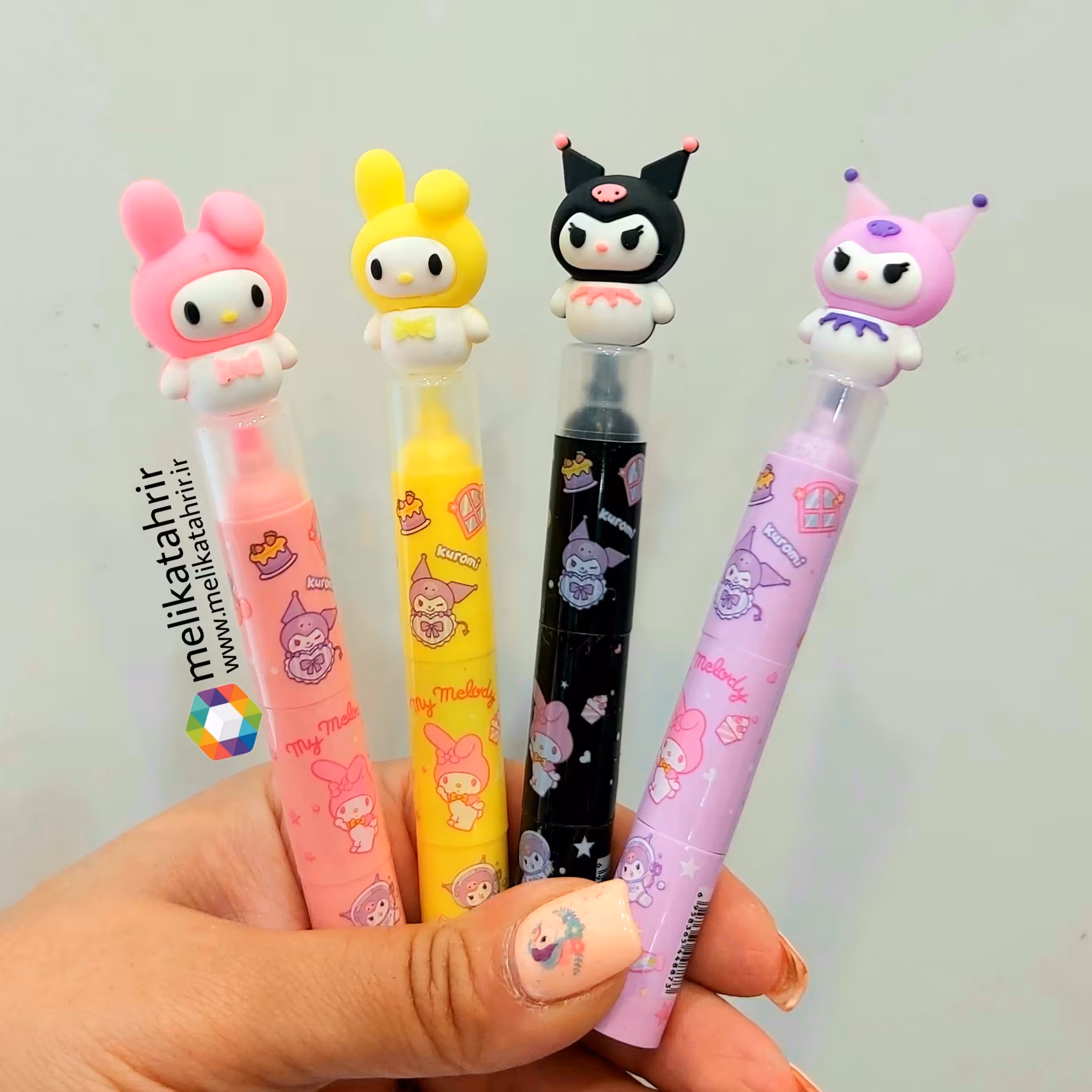 هایلایتر  فانتزی3 عددی کرومی و ملودی 