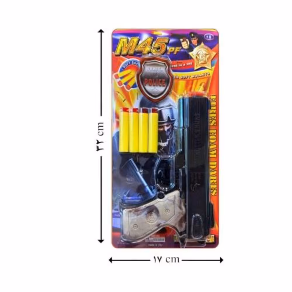 تفنگ همراه با تیر  اسفنجی و نرم بدون خطر   مدل  M45 