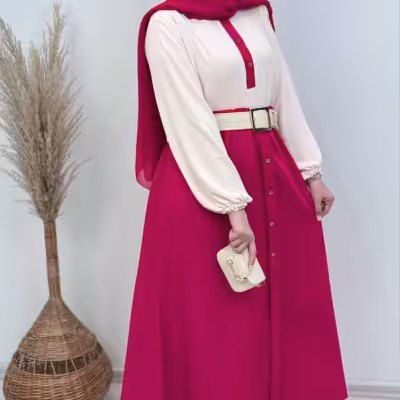 ست شومیز دامن کمربند ست سه تیکه شانتون