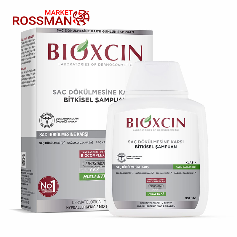شامپو ضد ریزش بیوکسین Bioxcin مناسب موهای چرب حجم 300 میلی لیتر