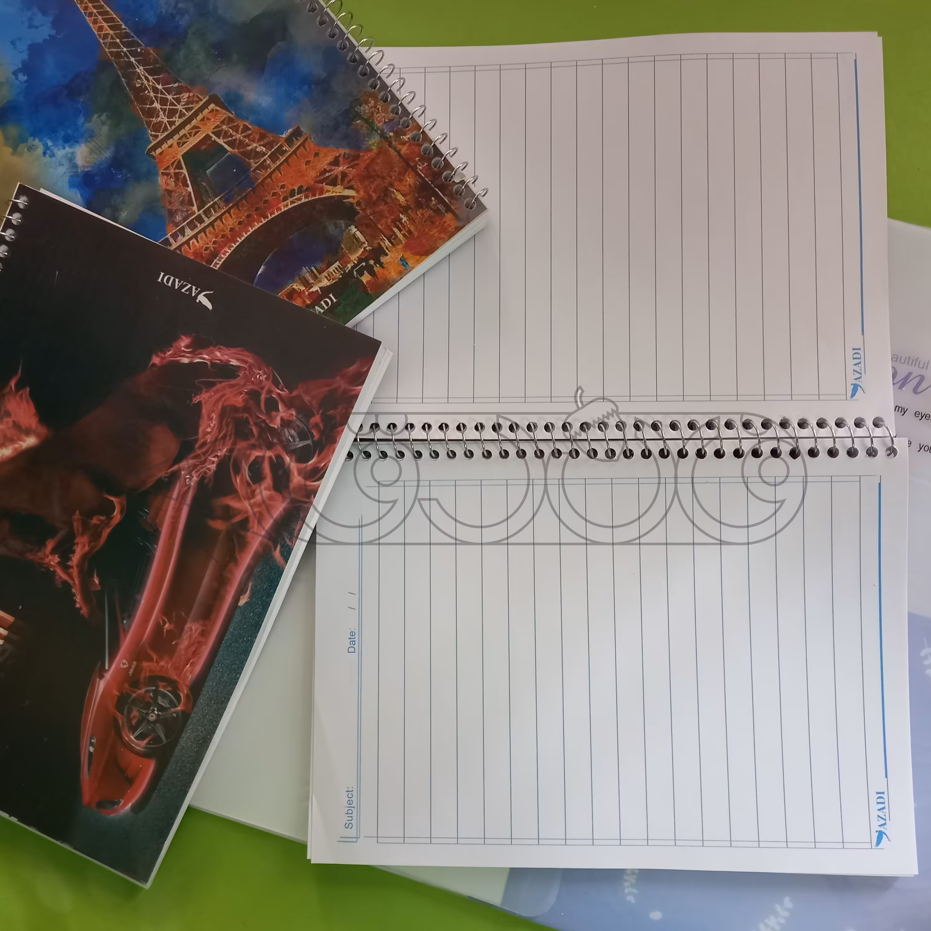 دفتر 100برگ فنری جلد طلقی کلاسیک (کاغذ مرغوب)