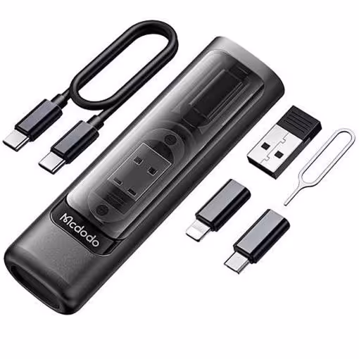 کابل تبدیل USB-C/USB به لایتنینگ/USB-C/MicroUSB مک‌دودو مدل WF-1720 طول 0.3 متر