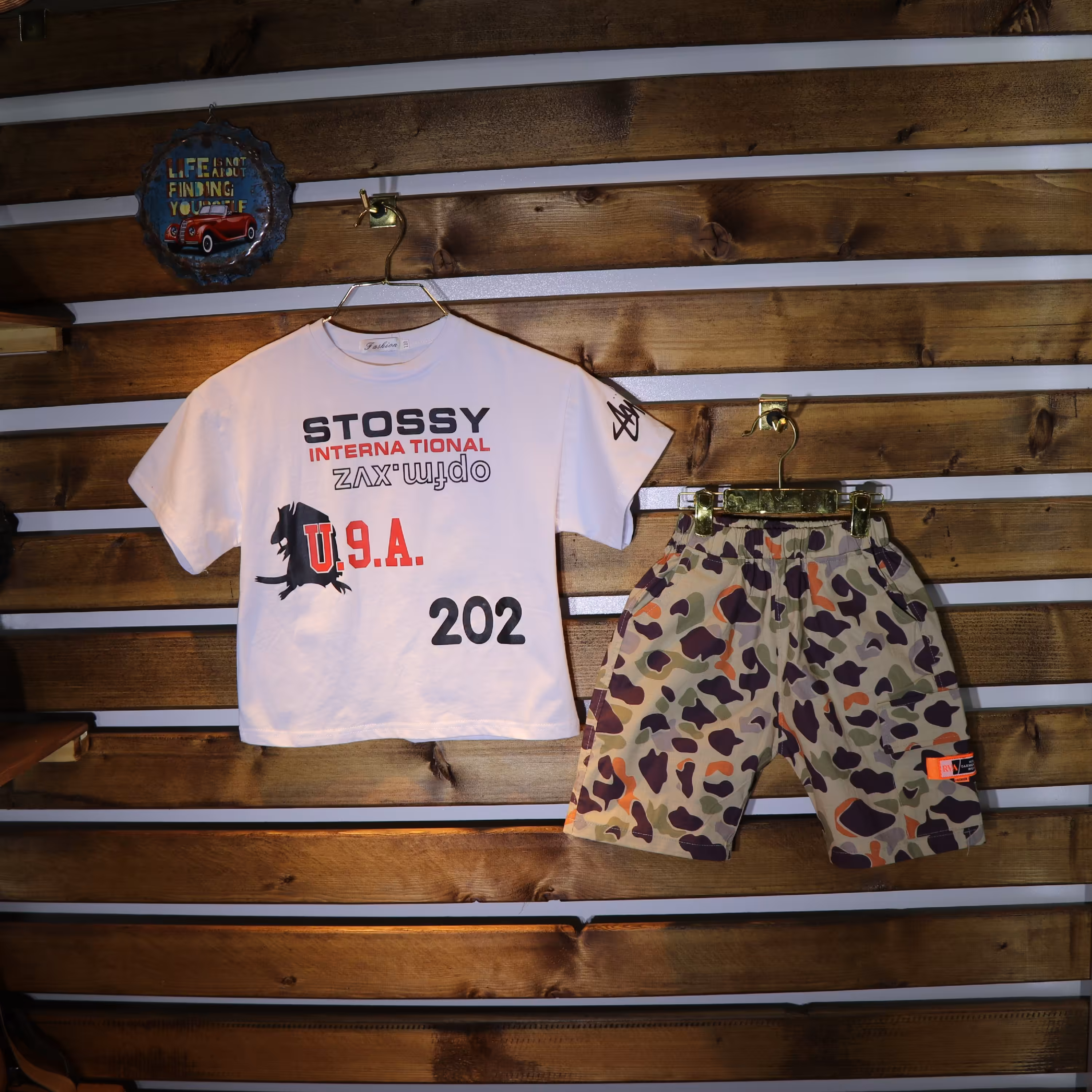 تیشرت شورتک ارتشی پسرانه