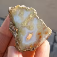 اسلایس سنگ راف حبه شده عقیق سلیمانی سه بعدی رنگی شجردار دو طرفه
 100 در 100 طبیعی 
کد 11617