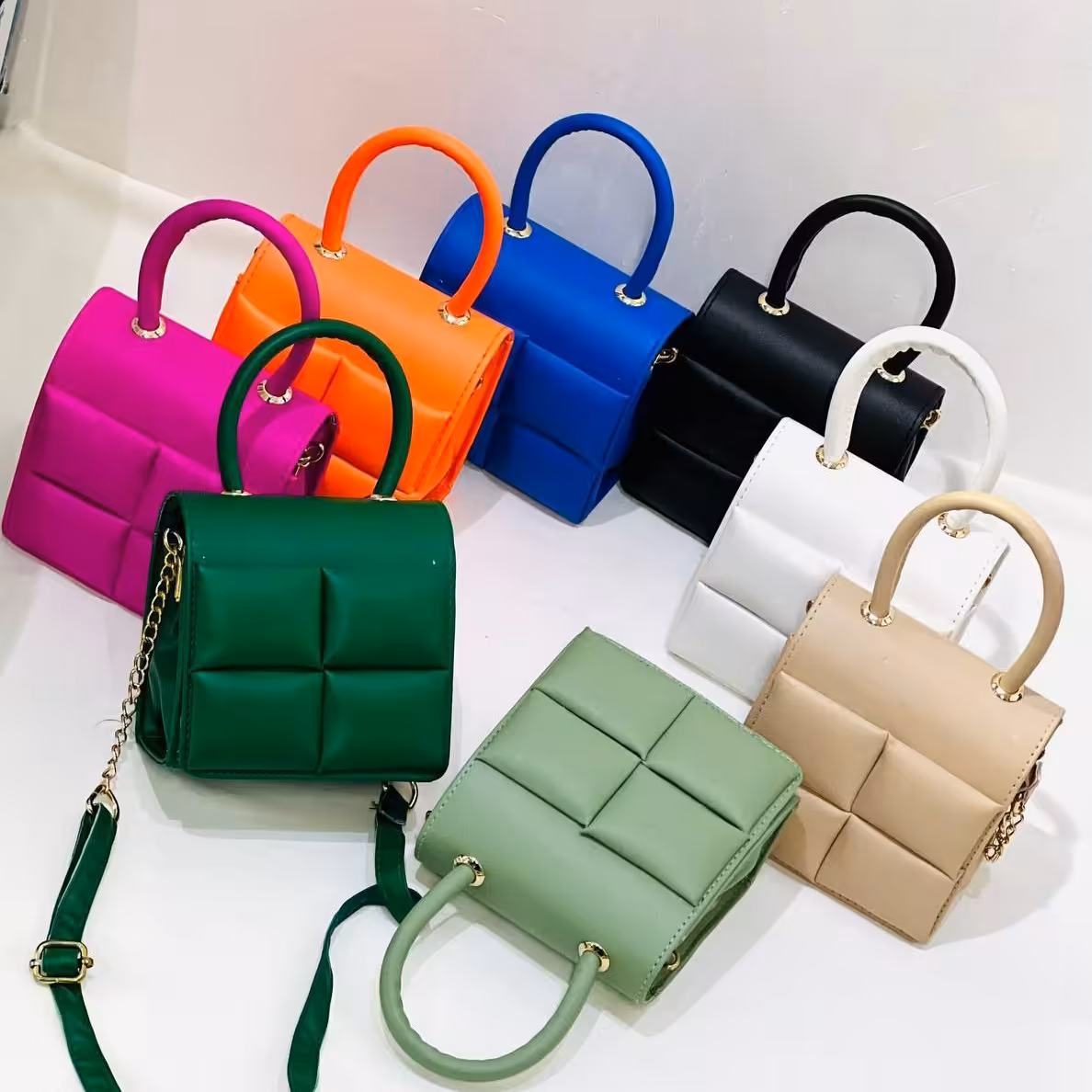 مینی بگ دخترانه خاص و شیک سفید مشکی کرم آبی کاربنی سبز سرخابی نارنجی