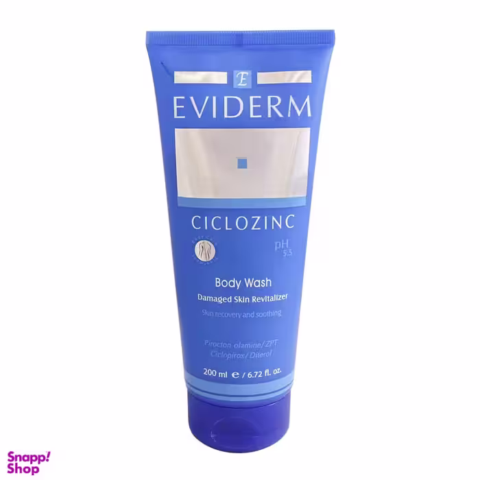 شامپو بدن اویدرم (Eviderm) مدل سیکلوزینک حجم 200 میلی‌لیتر