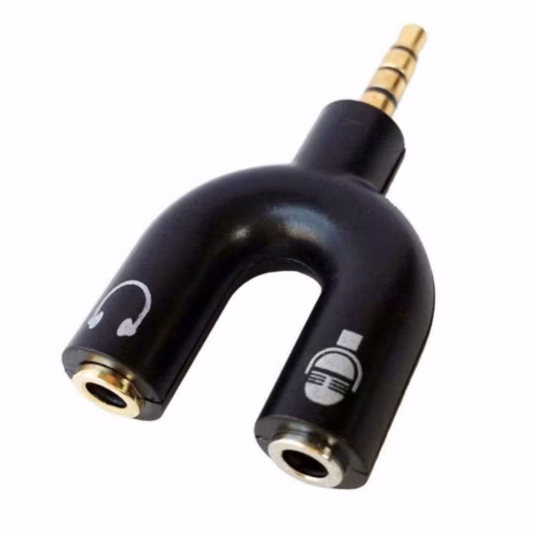 تبدیل 2به 1جک  3.5  میلی متری.     تبدیل دوسر هندزفری به یک سر