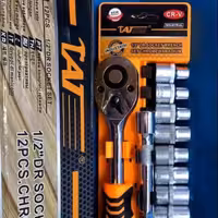 مجموعه 12 عددی بکس و دسته جغجغه و رابط سفید سنگین تات 