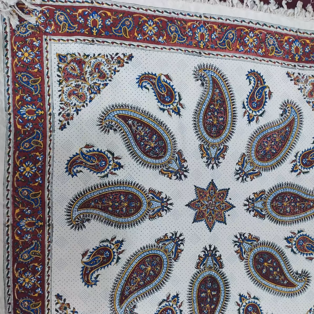 عمده فروشی سفره قلم کاری 1در 1 طرح پته جقه