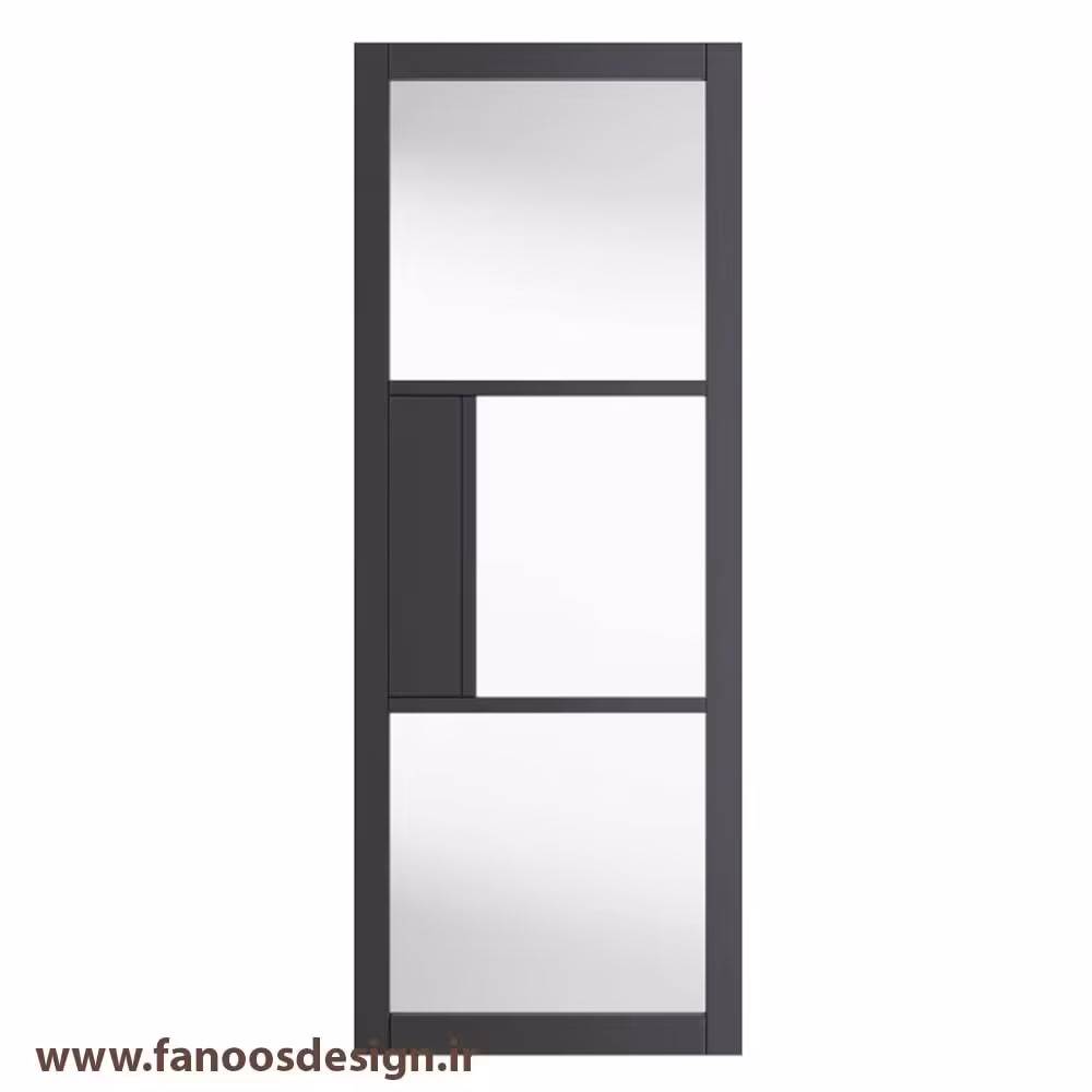 درب آهنی شیشه خور تک لنگه کد 30708