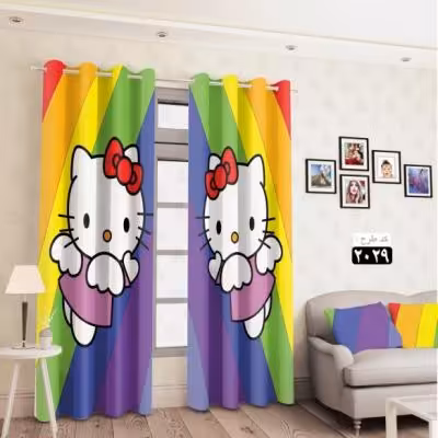 پرده تصویری طرح هلو کیتی
