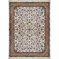 فرش ماشینی افرند 700 شانه زمینه کرم کد 7764 (دوازده متری)