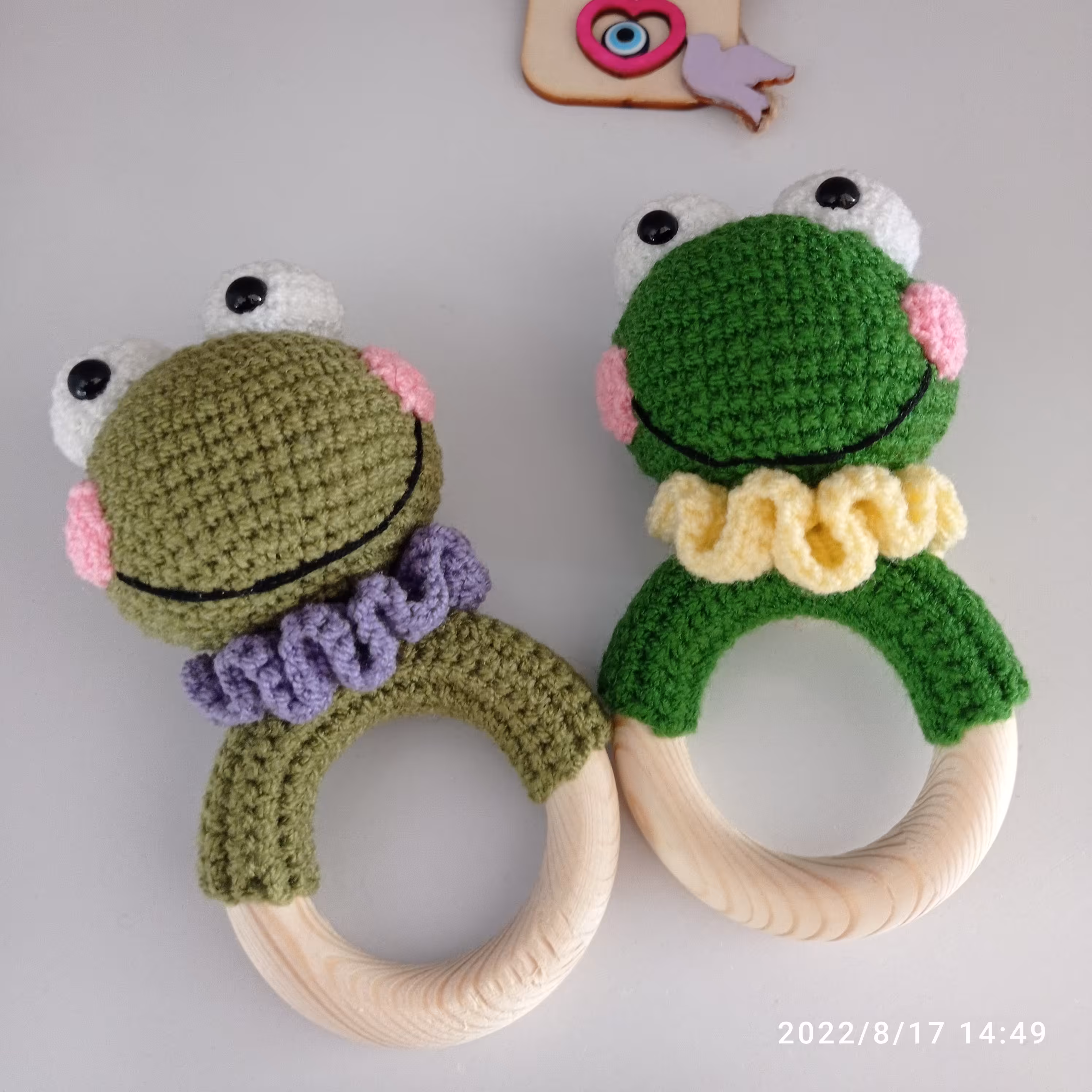 عروسک بافتنی جغجغه کودک دندونی نوزاد دستبافت عروسکی