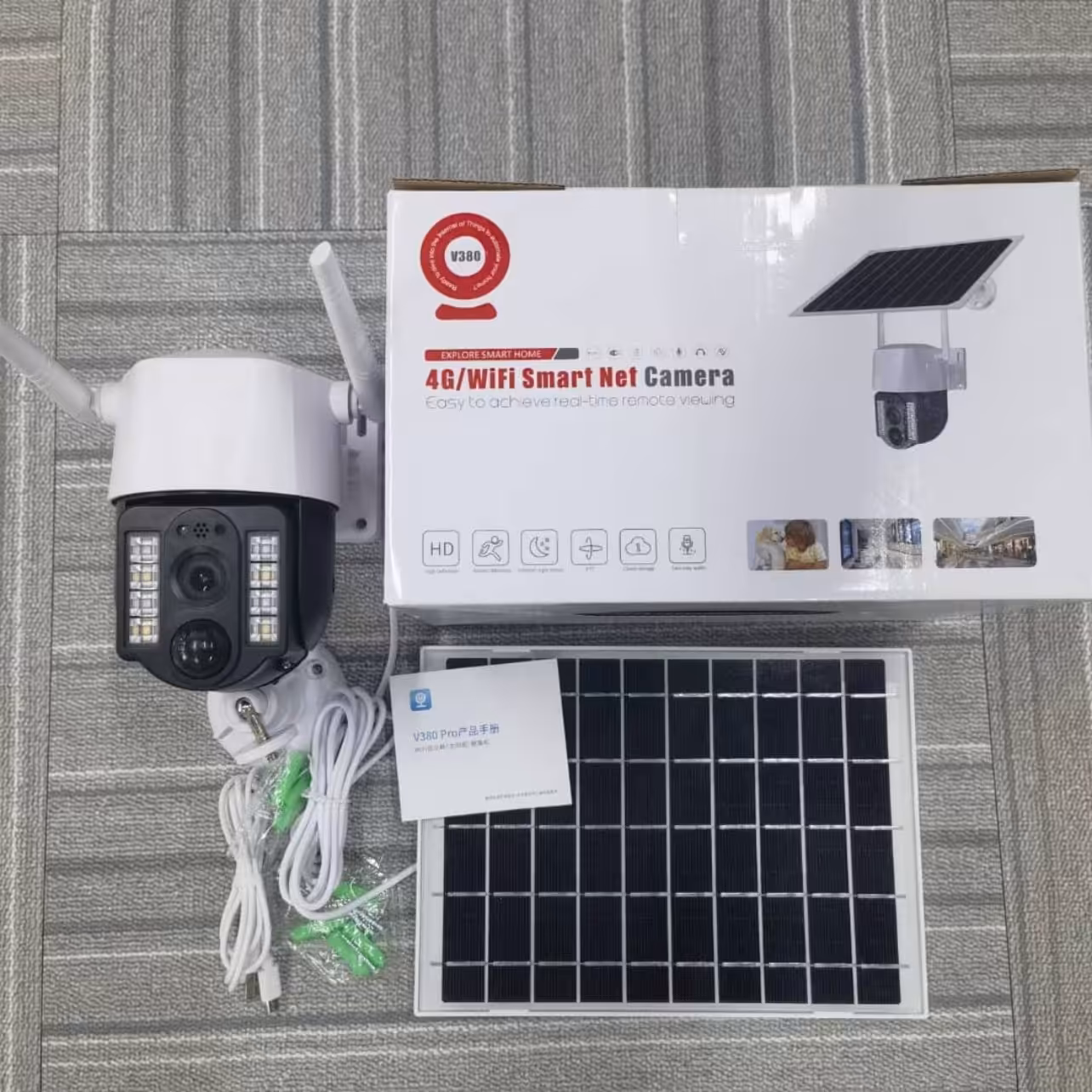 دوربین مداربسته پنل خورشیدی سیم کارتی با قابلیت چرخش 