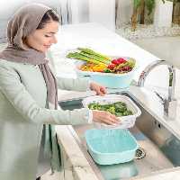 ابکش و لگن 8 پارچه مستطیل نسیم 8 عددی 4 سایز 4 عدد لگن 4 عدد ابکش