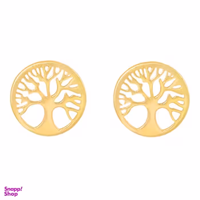 گوشواره طلا 18 عیار زنانه سانا گالری طرح درخت زندگی کد 1223D9147