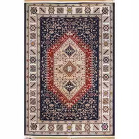 گلیم ماشینی افرند کد 9906 زمینه سرمه ای (چهار متری)