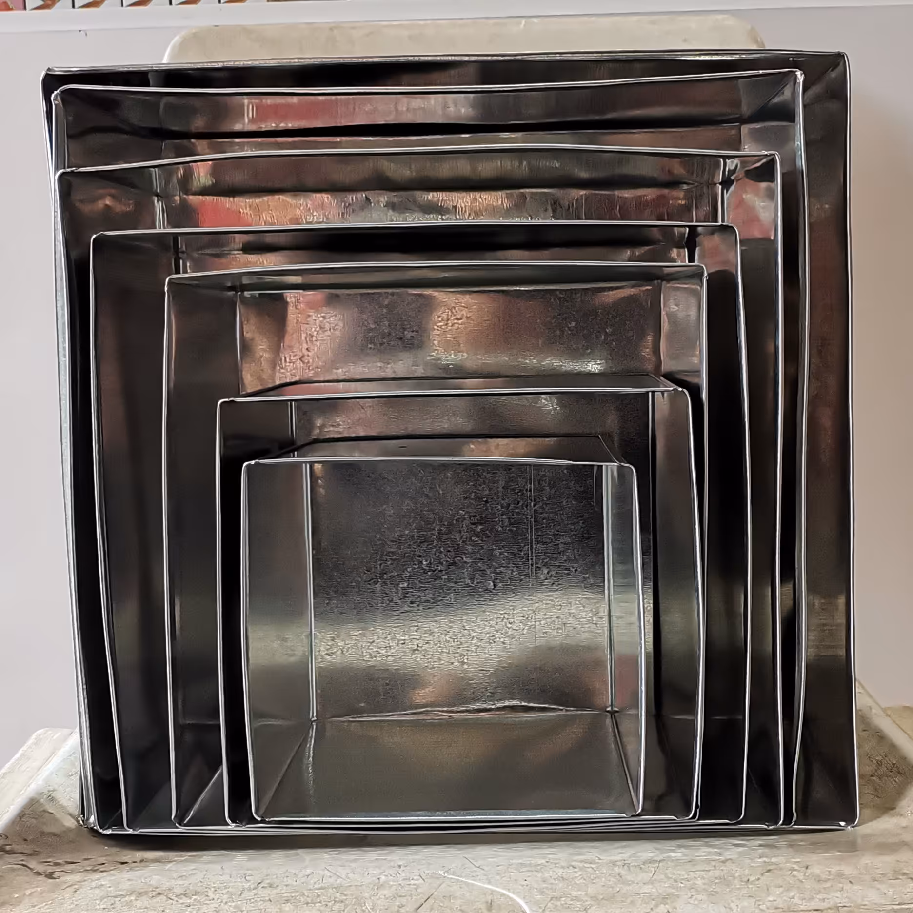 قالب گالوانیزه دیواره 15سانت مربع سایز بندی مختلف