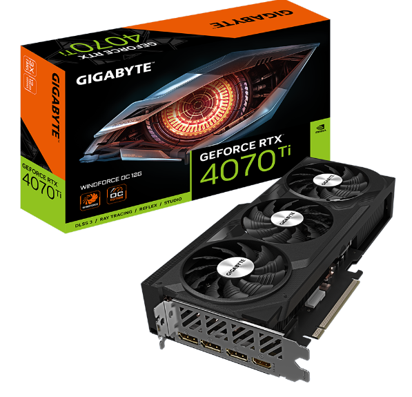 کارت گرافیک  گیگابایت مدل GeForce RTX™ 4070 Ti WINDFORCE OC 12G با حافظه 12 گیگابایت