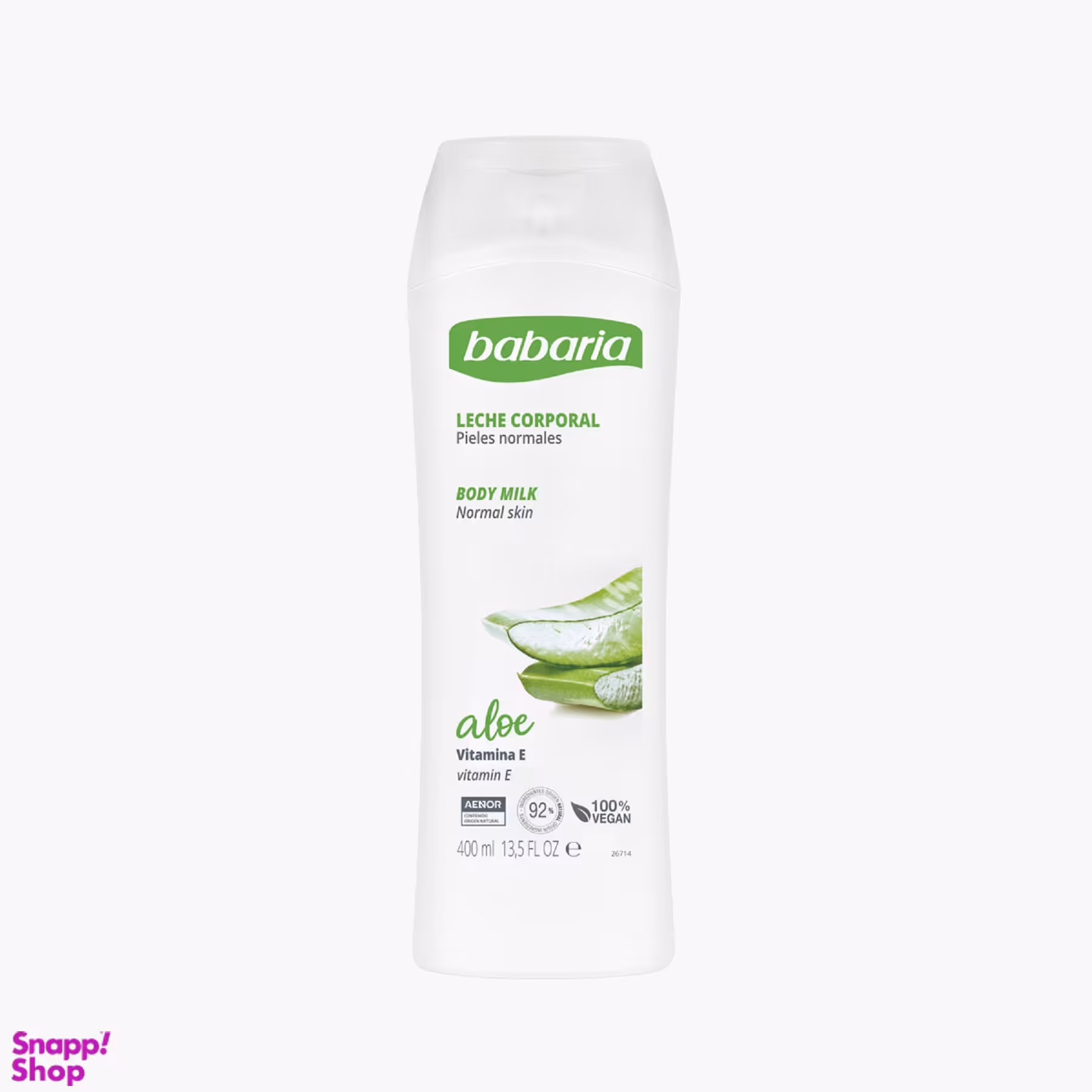 لوسیون بدن باباریا مدل aloe حجم 400 میلی لیتر