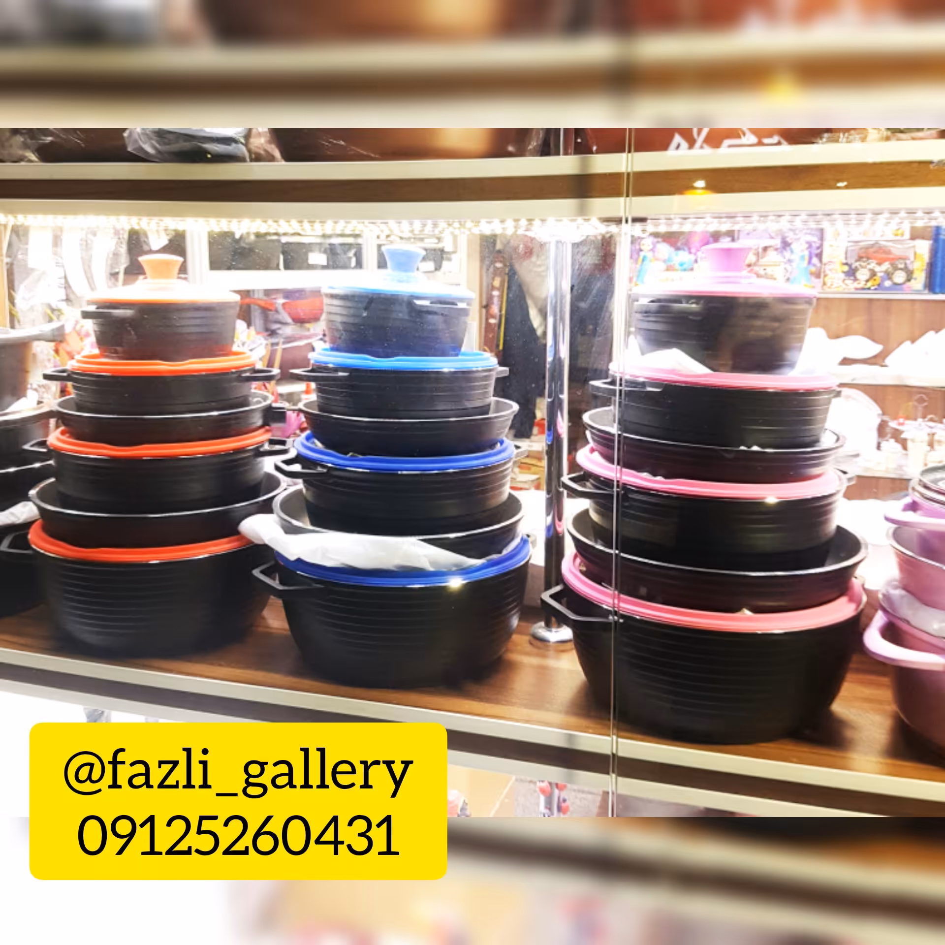 سرویس قابلمه 10 پارچه عروس🔴جدید🔴 (قابلمه عروس _ قابلمه چدن گرانیت _ تابه)