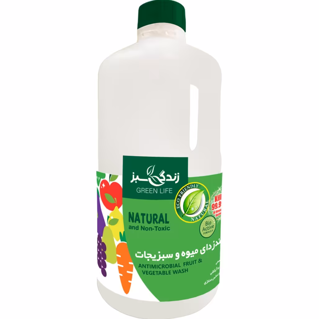 گندزدای میوه و سبزیجات زندگی سبز مدل نوژا - حجم 2500 میلی لیتر