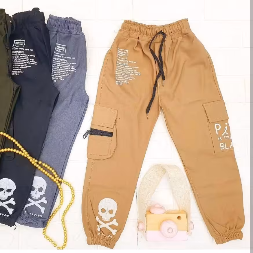 شلوار کتان بنگال 6 جیب اسکلت